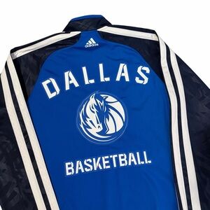 Adidas Dallas Mavericks Zip Up Jacket Men’s Small Warm Up Blue NBA